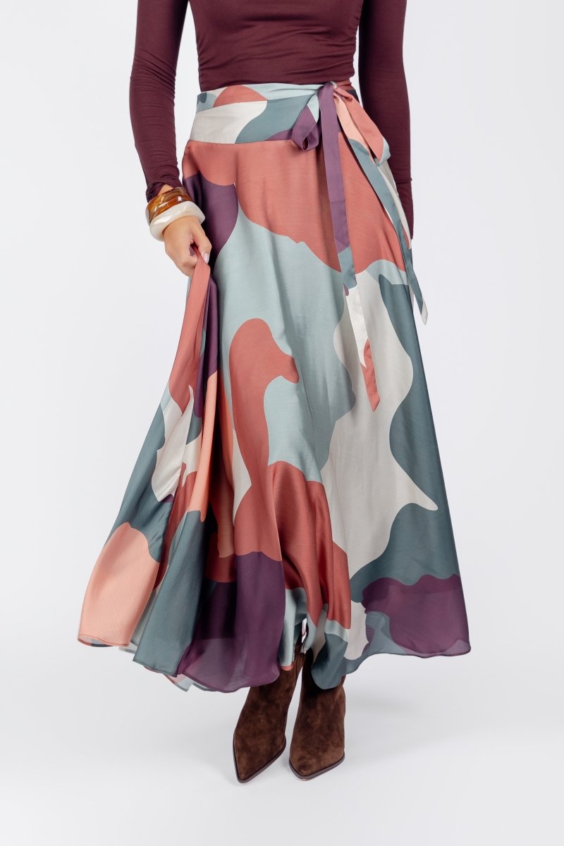 Lucia Skirt (Brown Green) - Skirt - Yakira Bella