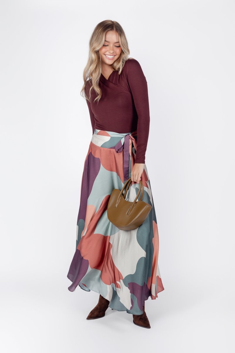 Lucia Skirt (Brown Green) - Skirt - Yakira Bella