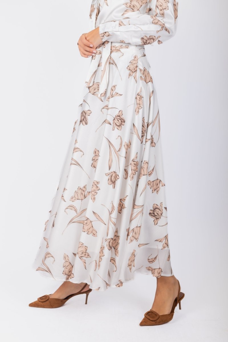 Lucia Skirt (White Ground) - Skirt - Yakira Bella