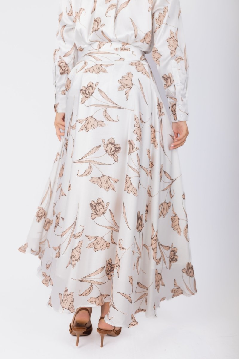 Lucia Skirt (White Ground) - Skirt - Yakira Bella
