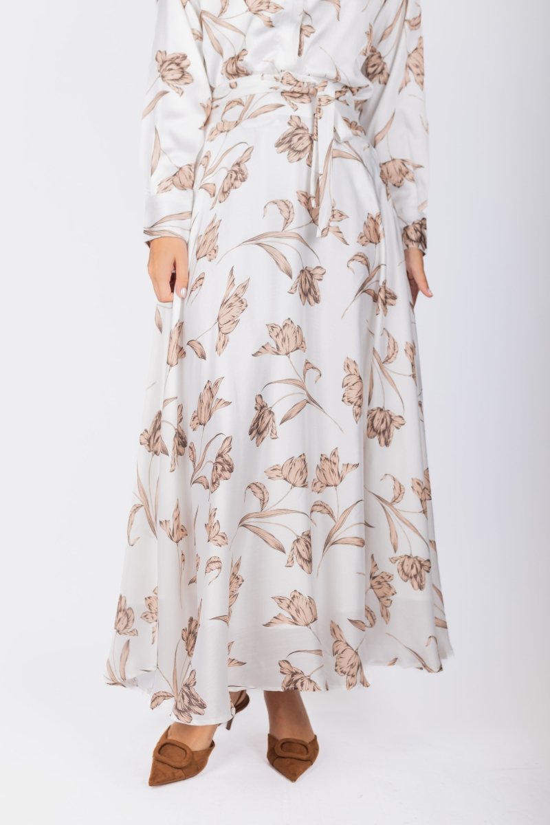 Lucia Skirt (White Ground) - Skirt - Yakira Bella