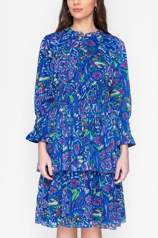 LUNA DRESS (BLUE/GREEN) 39" - Dress - Yakira Bella
