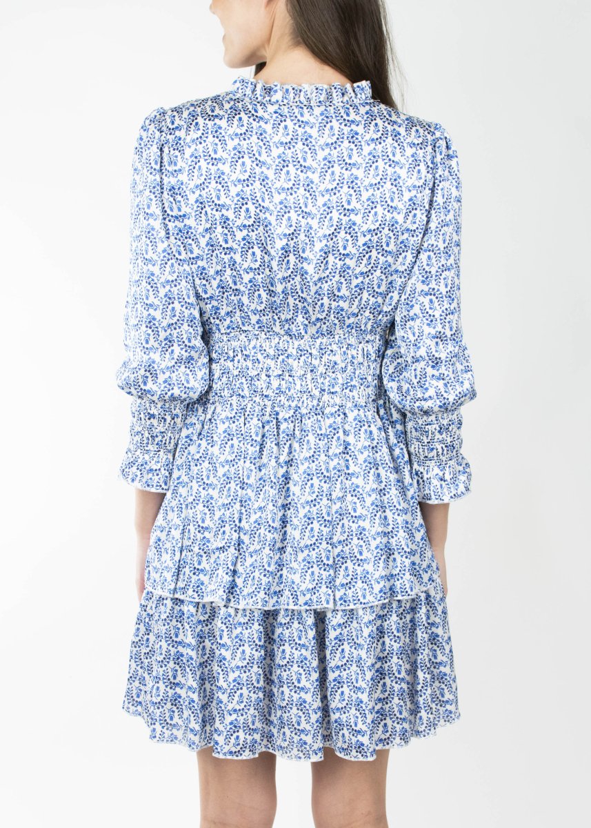 LUNA DRESS (BLUE/WHITE) 36&quot; - Dress - Yakira Bella