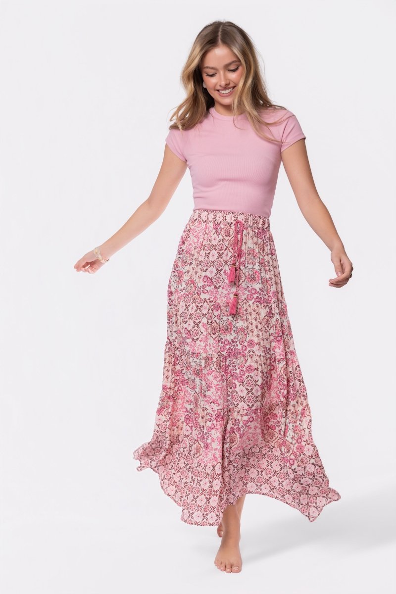 Madison Skirt (Pink) - Skirt - Yakira Bella