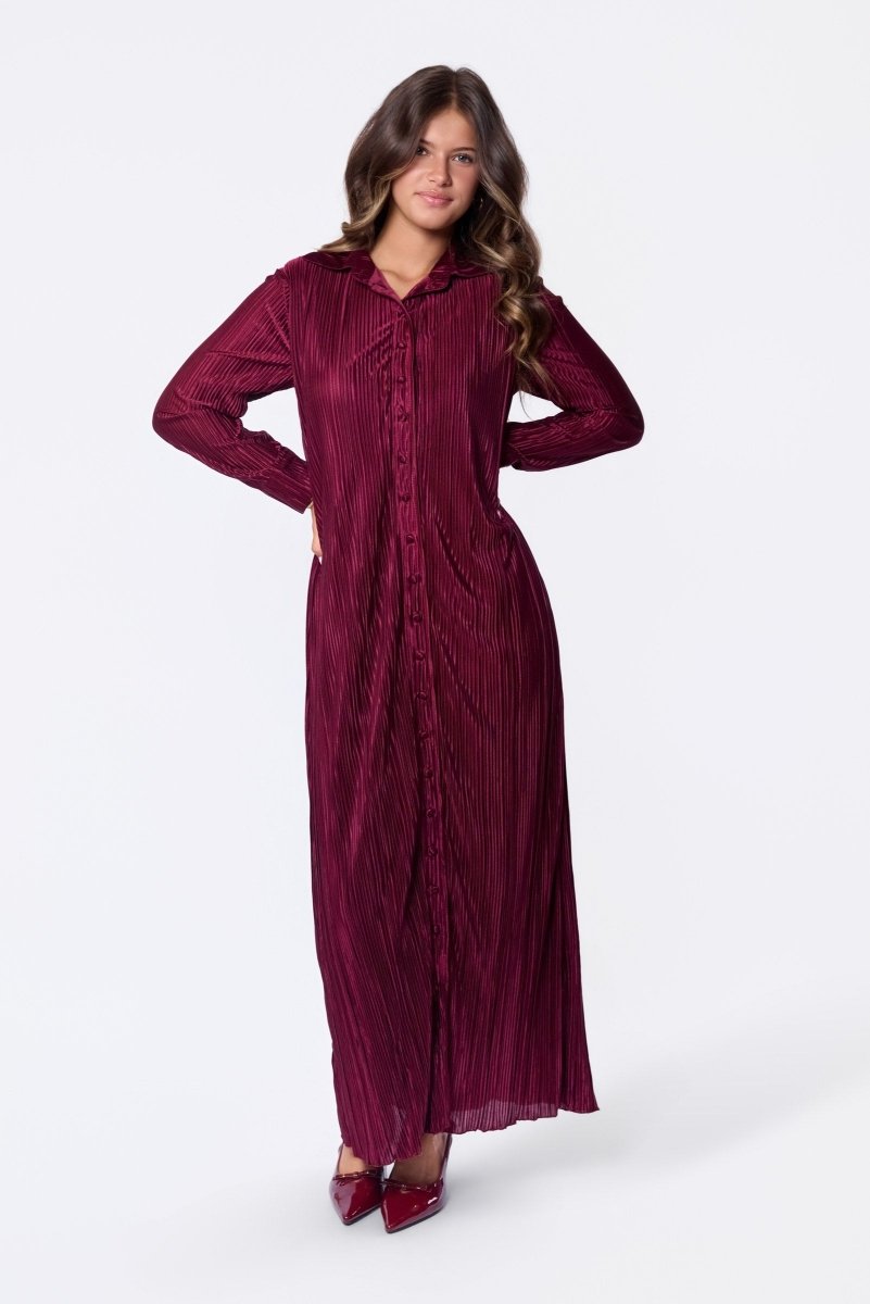 Maggie Dress (Burgundy) - Dress - Yakira Bella