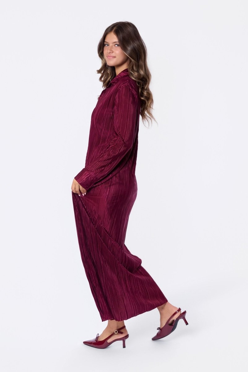 Maggie Dress (Burgundy) - Dress - Yakira Bella