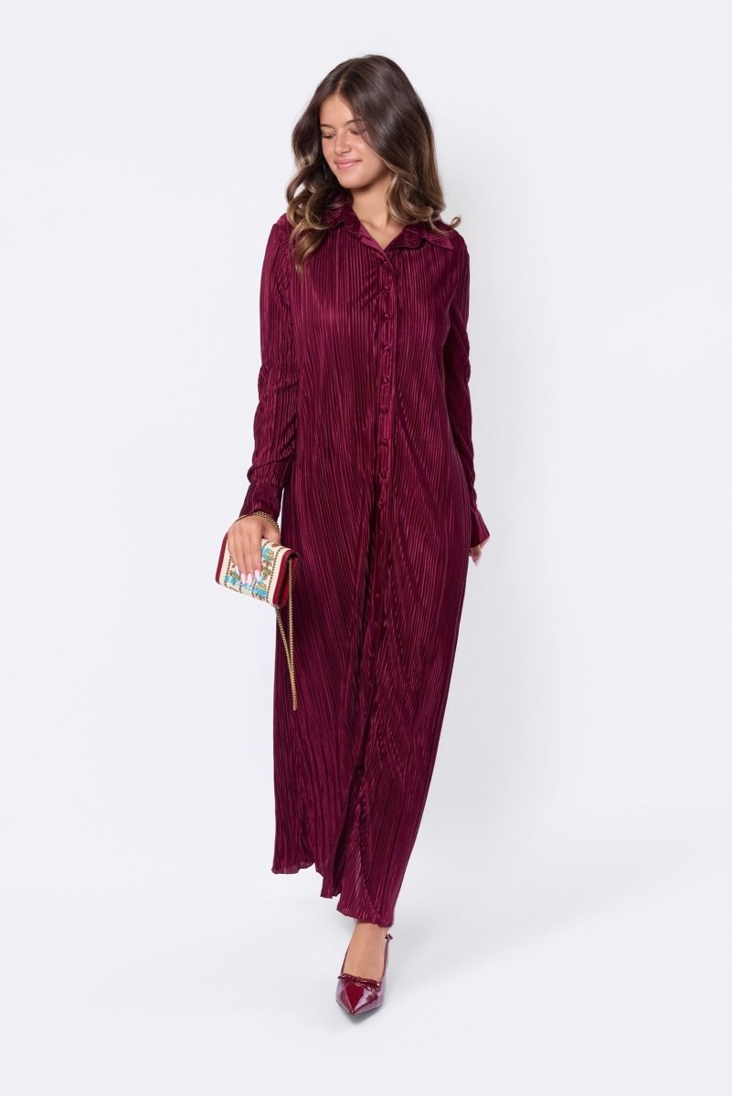 Maggie Dress (Burgundy) - Dress - Yakira Bella