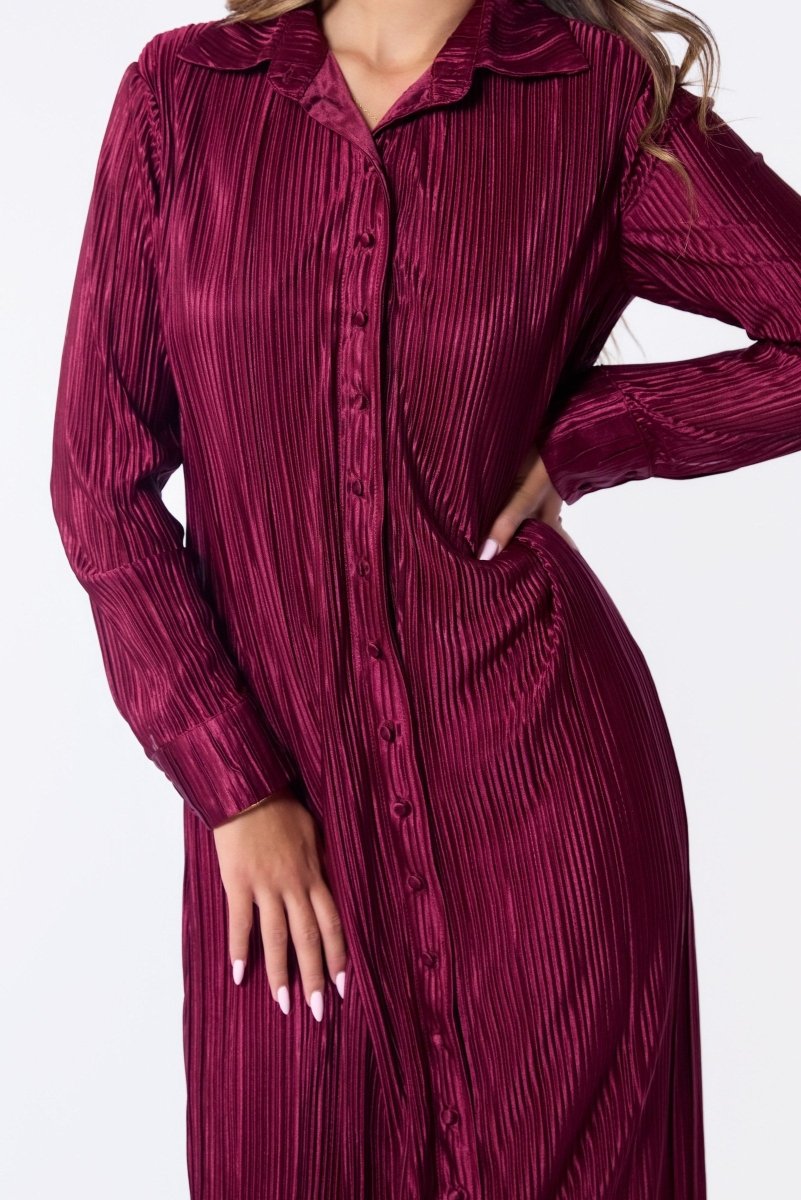 Maggie Dress (Burgundy) - Dress - Yakira Bella