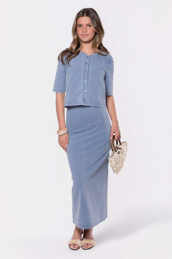 Maisy Skirt (Blue) - Skirt - Yakira Bella