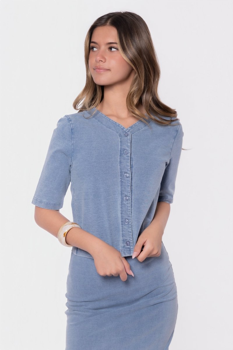 Maisy Top (Blue) - Top - Yakira Bella
