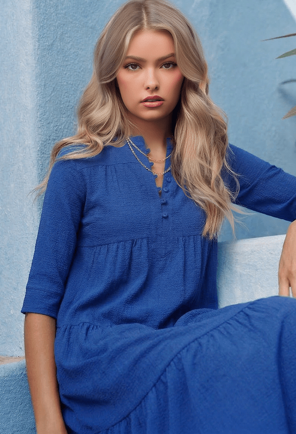 Mali Dress 38" (Royal Blue) - Dress - Yakira Bella