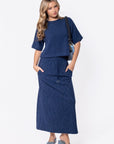 Malia Skirt (Navy) - Skirt - Yakira Bella