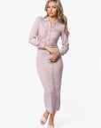 Mara Dress Long Sleeve (Khaki) - Dress - Yakira Bella
