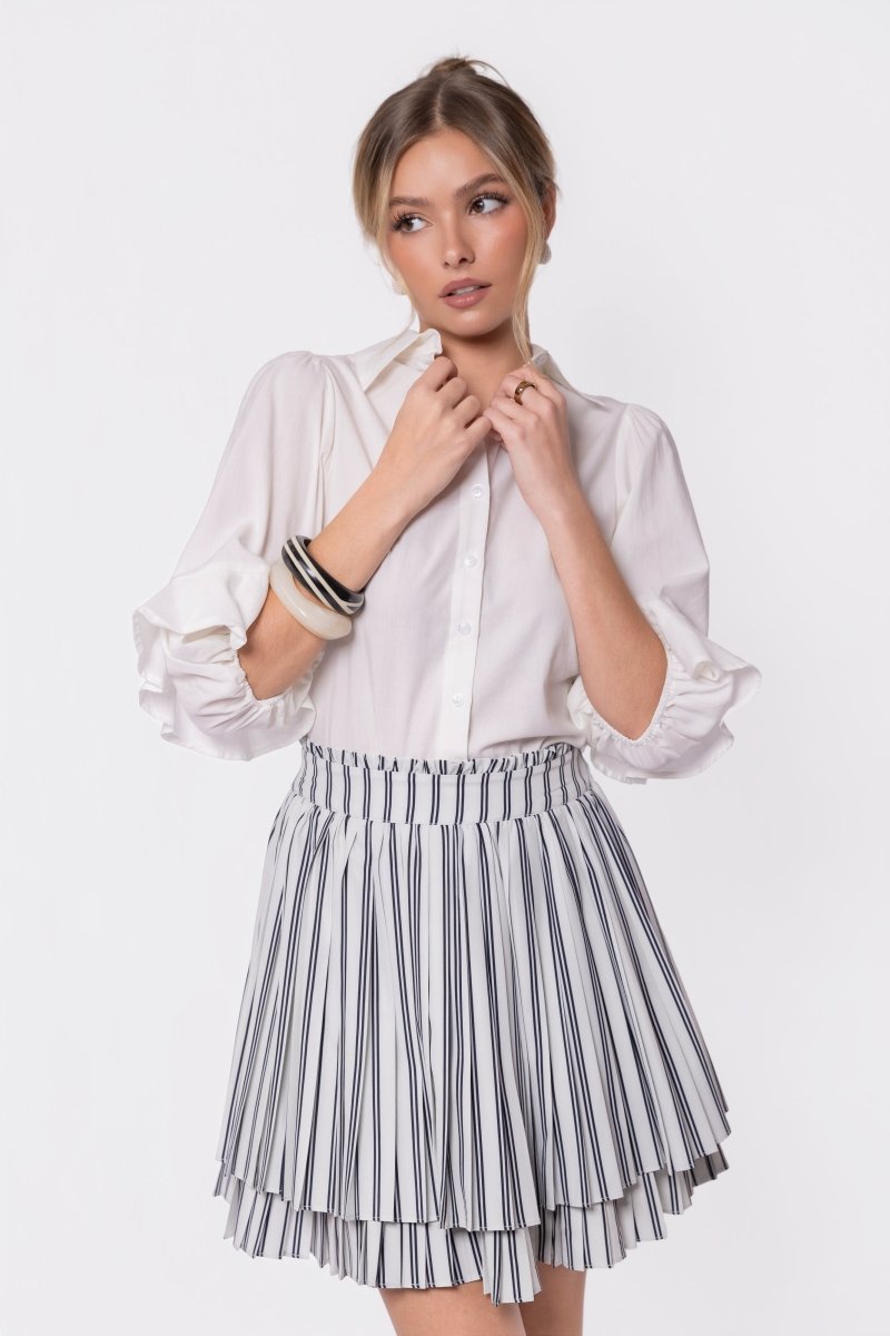 Maria Skirt (White/Black) - Skirt - Yakira Bella