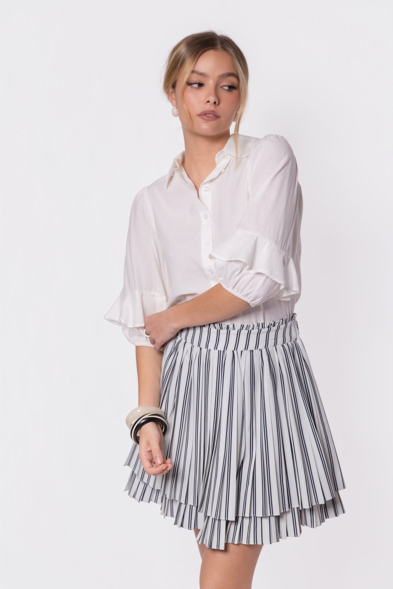 Maria Skirt (White/Black) - Skirt - Yakira Bella