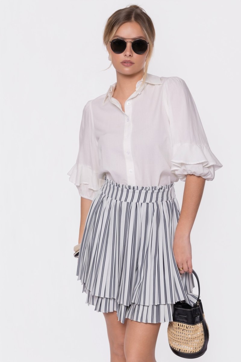 Maria Skirt (White/Black) - Skirt - Yakira Bella