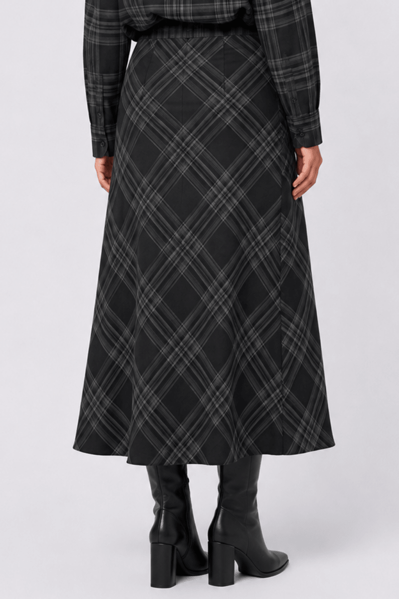Marianne Skirt (Black Plaid) - Skirt - Yakira Bella