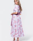 Marie Dress (Purple/Peach) - Dress - Yakira Bella