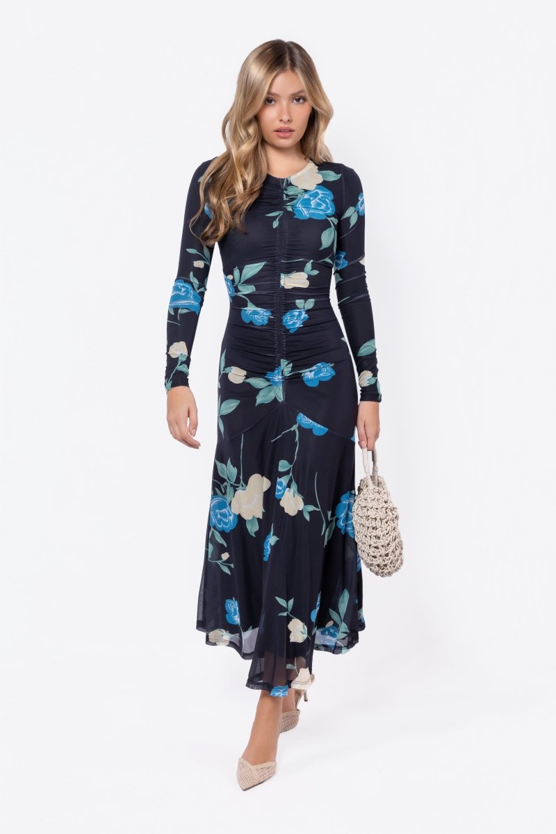 Mariella Dress (Black Flower) - Dress - Yakira Bella