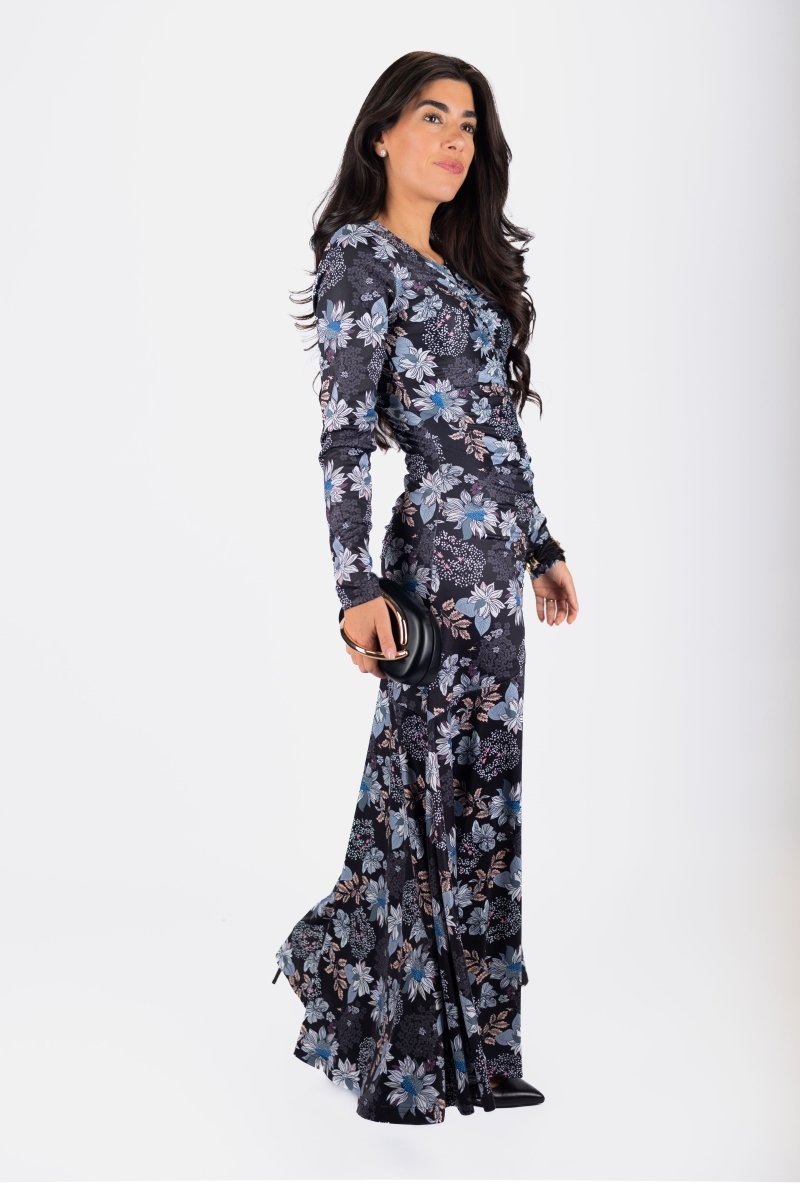 Mariella Dress (Black Pattern) - Dress - Yakira Bella