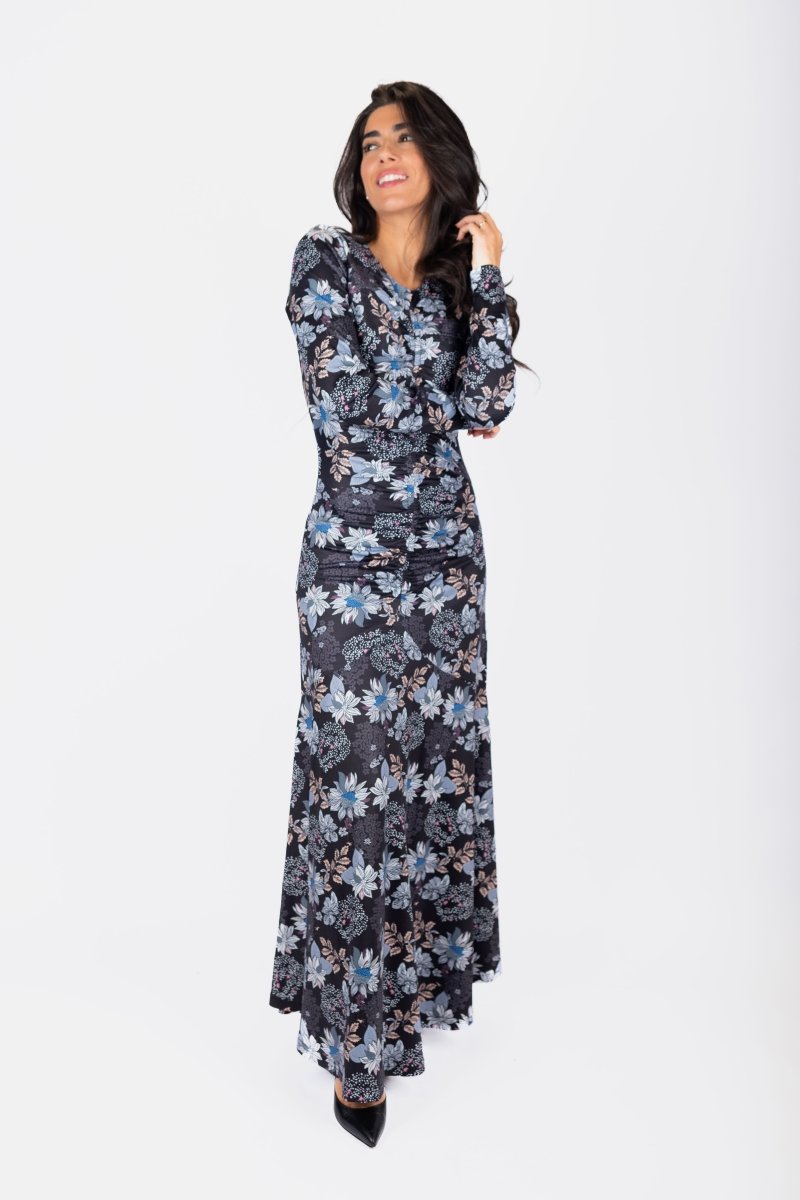 Mariella Dress (Black Pattern) - Dress - Yakira Bella