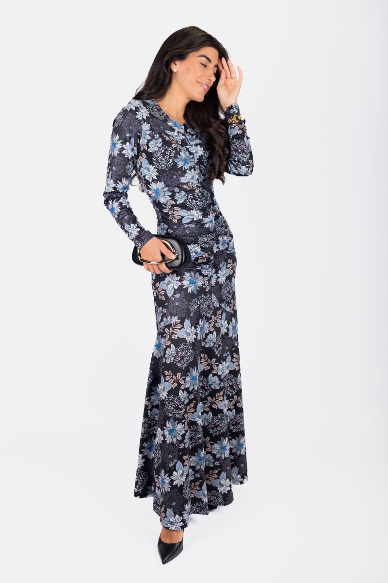 Mariella Dress (Black Pattern) - Dress - Yakira Bella