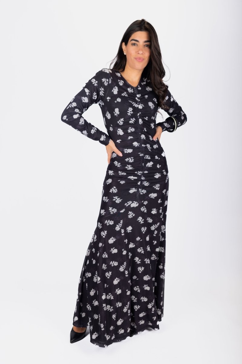 Mariella Dress (Black/White) - Dress - Yakira Bella
