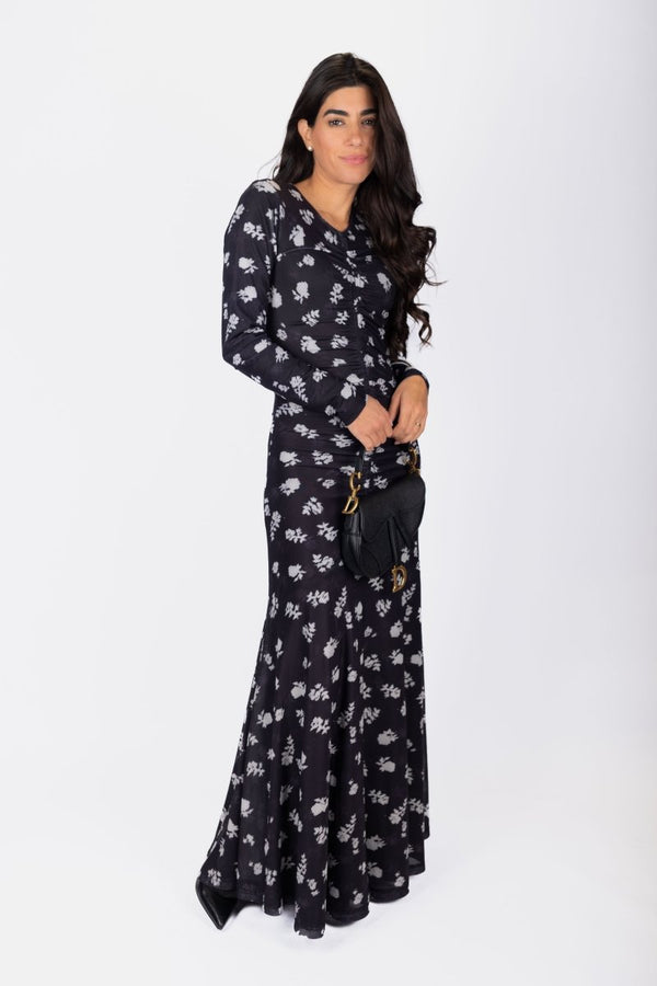 Mariella Dress (Black/White) - Dress - Yakira Bella