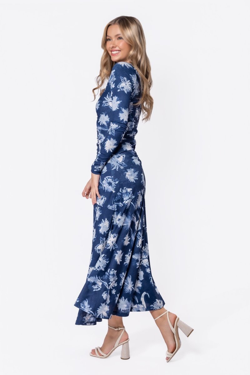 Mariella Dress (Blue Flower) - Dress - Yakira Bella