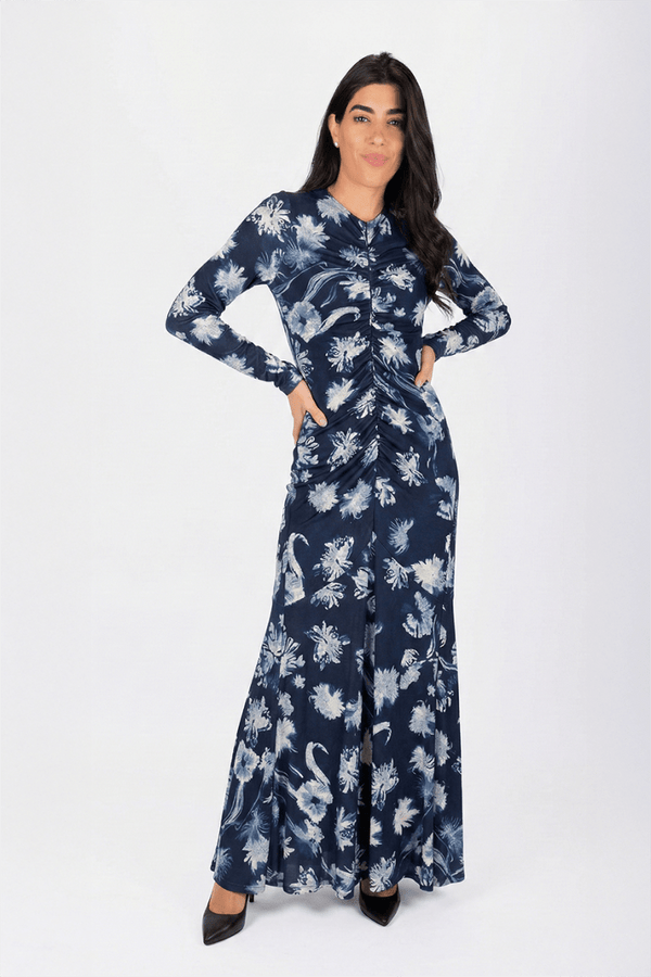 Mariella Dress (Blue Flower) - Dress - Yakira Bella