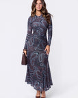 Mariella Dress (Brown Blue) - Dress - Yakira Bella