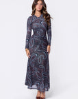 Mariella Dress (Brown Blue) - Dress - Yakira Bella