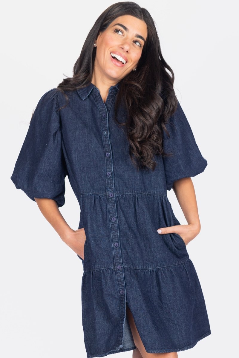 MARLEY DRESS (DENIM) - Dress - Yakira Bella