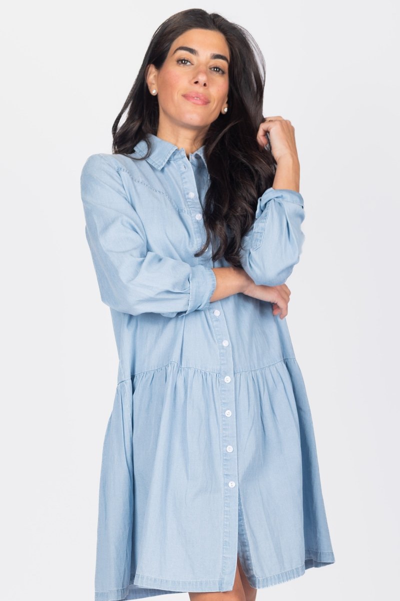 MARLOW DRESS (CHAMBRAY) - Dress - Yakira Bella