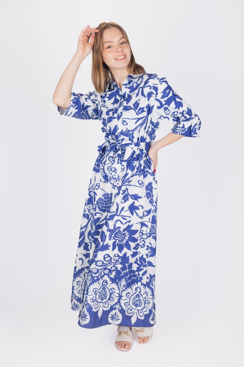 MARYAM DRESS (NAVY) - Dress - Yakira Bella