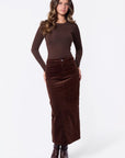 Matilda Skirt (Dark Brown) - Skirt - Yakira Bella