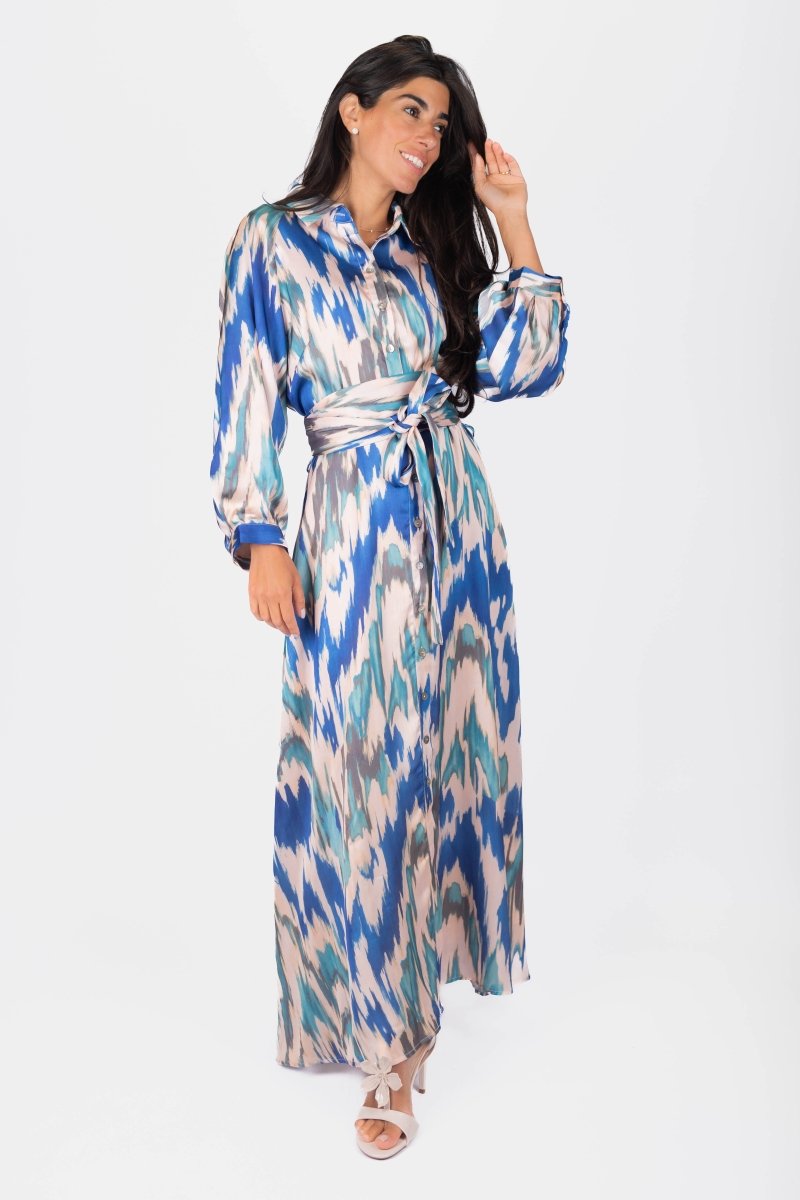 Mavis Dress 53" (Blue Multi) - Dress - Yakira Bella