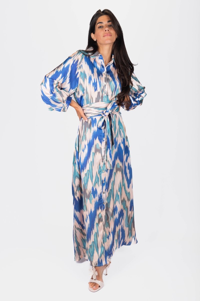 Mavis Dress 53" (Blue Multi) - Dress - Yakira Bella