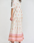 MAYA DRESS (Cream/Pink) - Dress - Yakira Bella