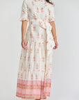 MAYA DRESS (Cream/Pink) - Dress - Yakira Bella