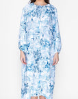 MAYA DRESS (WHITE/BLUE) - Dress - Yakira Bella