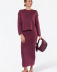 Medina Skirt (Burgundy) - Skirt - Yakira Bella