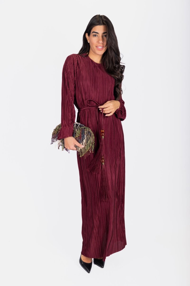 Megan Dress (Wine) - Dress - Yakira Bella