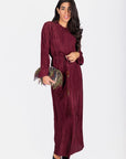 Megan Dress (Wine) - Dress - Yakira Bella