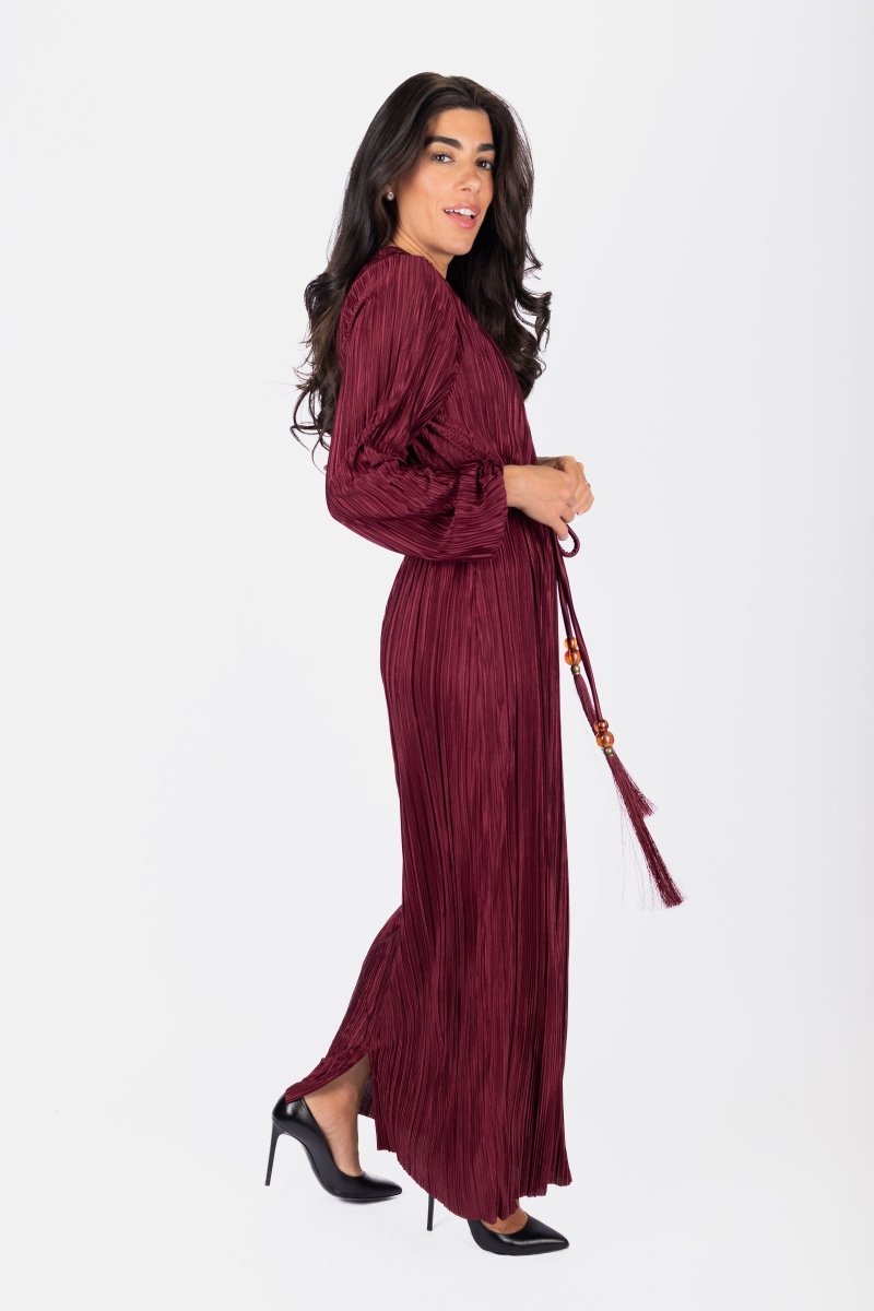 Megan Dress (Wine) - Dress - Yakira Bella