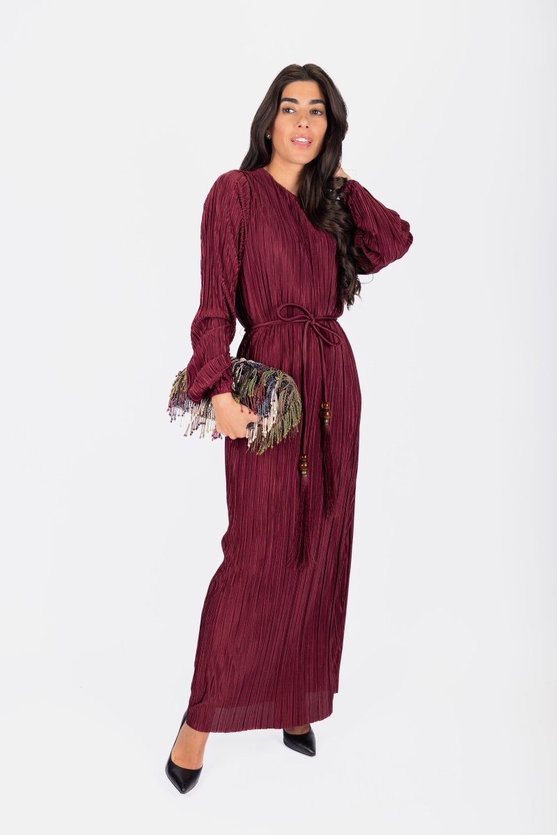 Megan Dress (Wine) - Dress - Yakira Bella