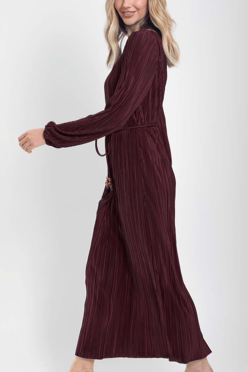 Megan Dress (Wine) - Dress - Yakira Bella