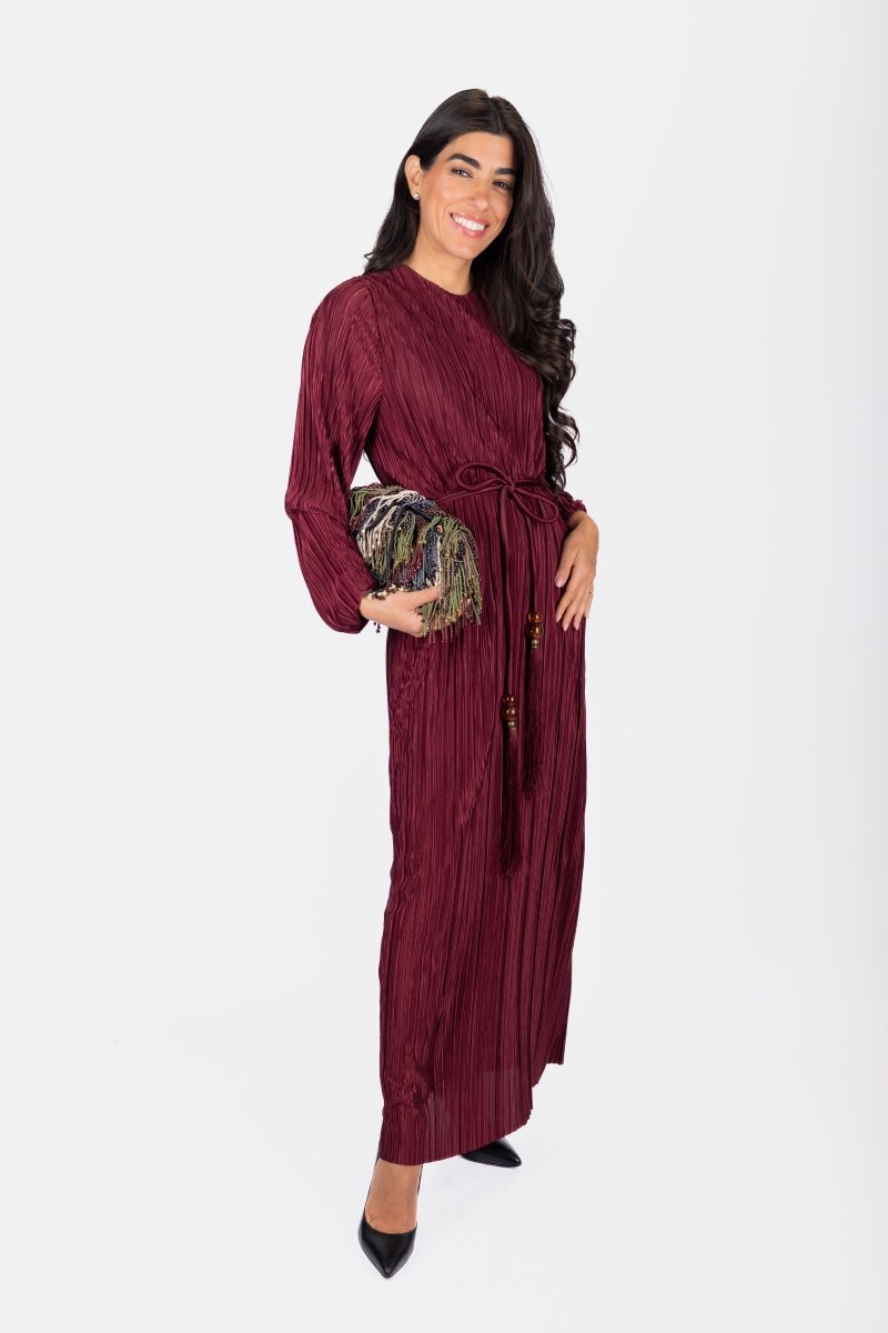Megan Dress (Wine) - Dress - Yakira Bella