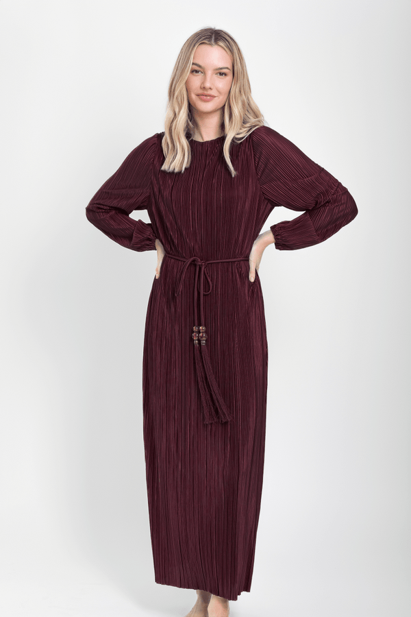 Megan Dress (Wine) - Dress - Yakira Bella