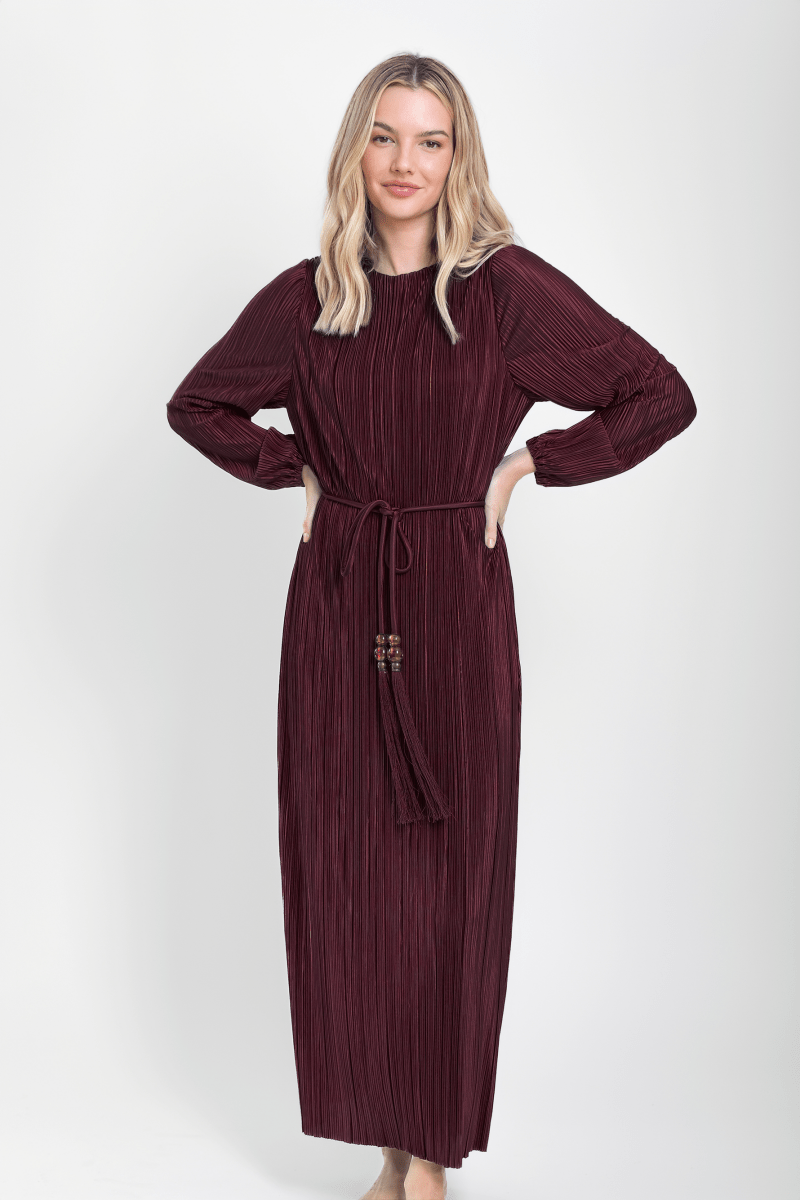 Megan Dress (Wine) - Dress - Yakira Bella